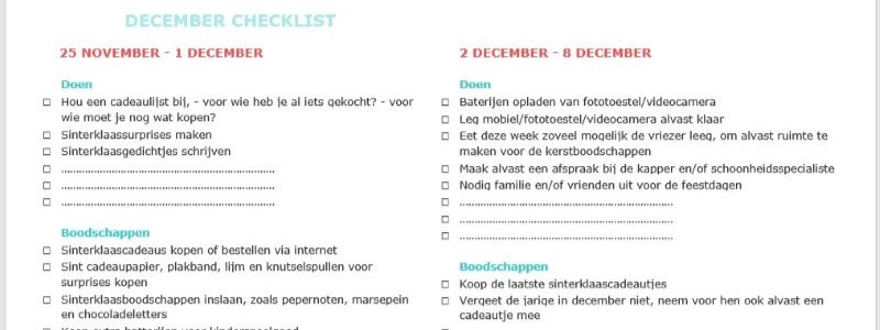 Decemberplanner – gratis printversie